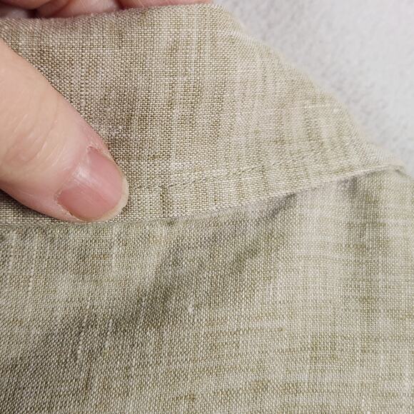 Comstock Co Mens SM 100% Linen Shirt Natural Beige Long Sleeve Button Down EUC - Picture 10 of 16